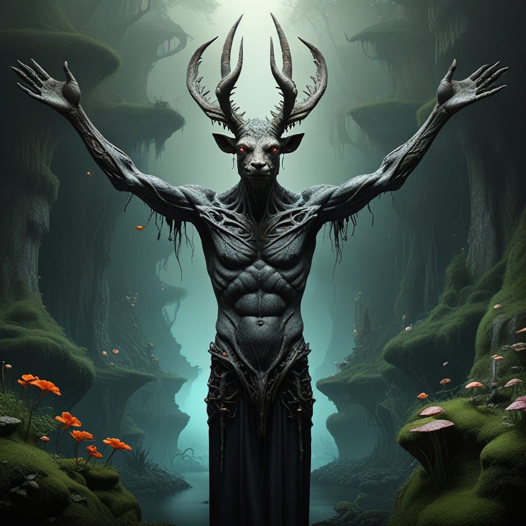 Surreal Creature in Dreamlike AI Art