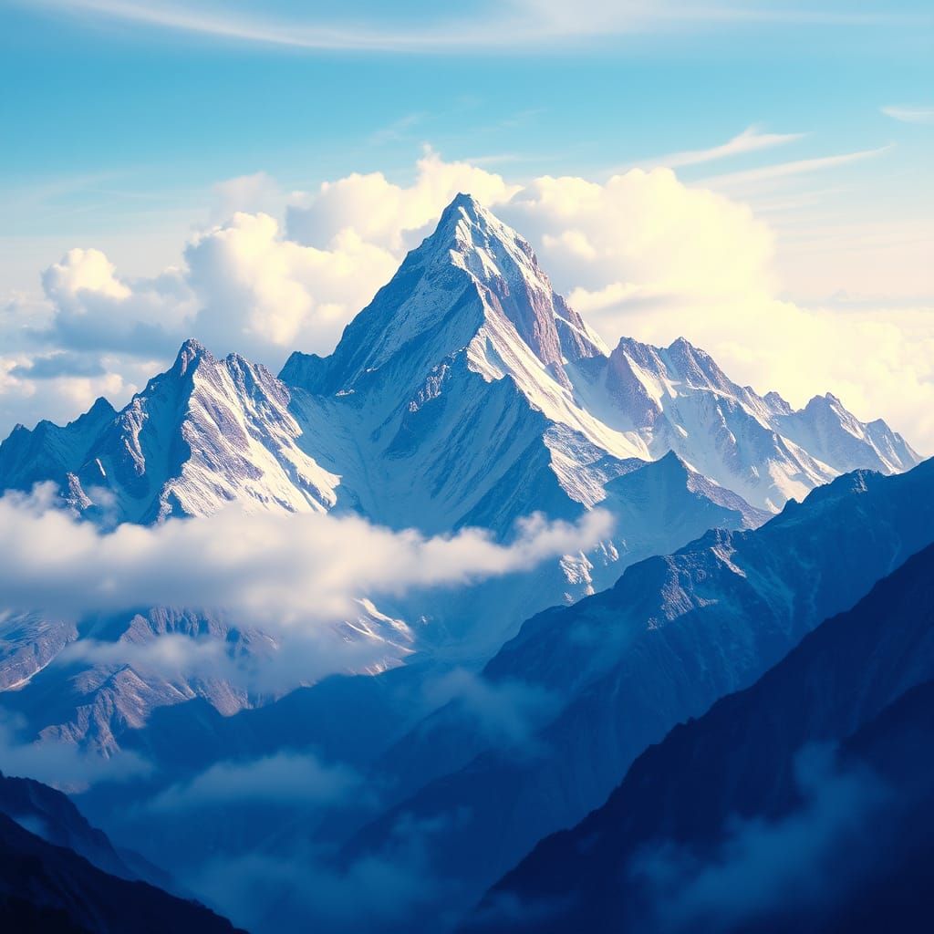 Iridescent Mountain Range Inspired by Rothko and Murakami