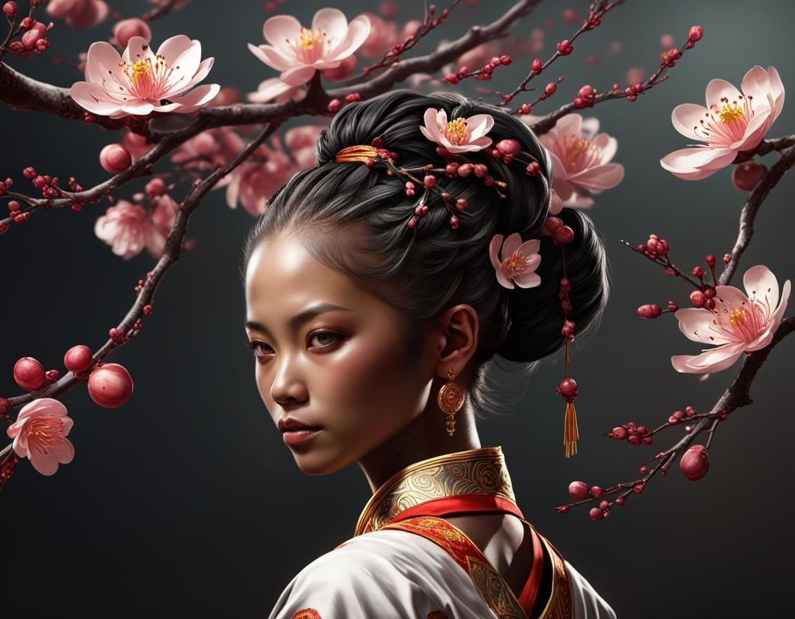 Hyperrealistic African-Chinese Shaolin Monk Portrait