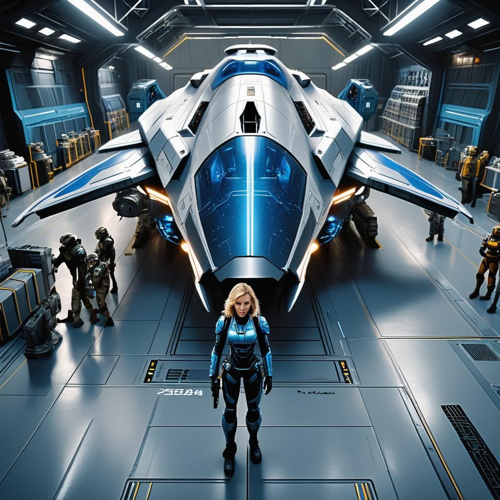 Futuristic Spacecraft and Marines near Area 51