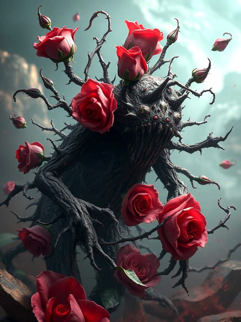 Thorny Horror Born from a Rose Seeks Love and Acceptance