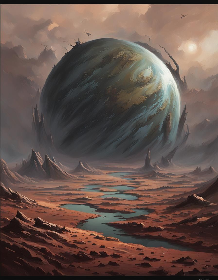 Sinister Planet Surface Art