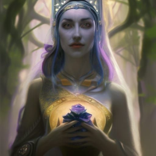 Azura, Queen of Dusk and Dawn: Art Nouveau Portrait