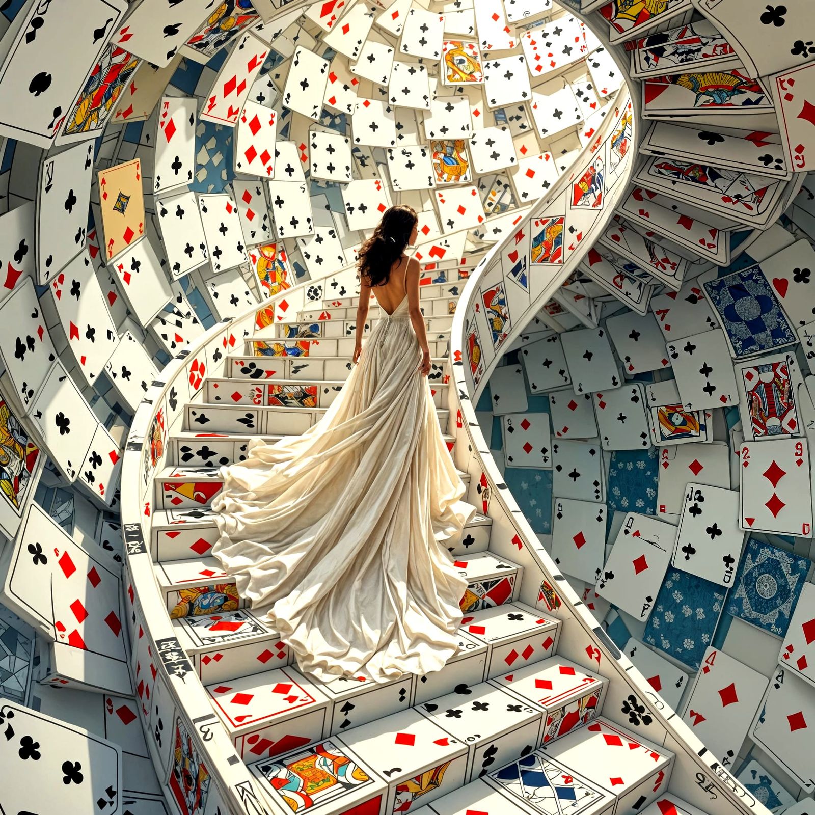 Endless Card Staircase