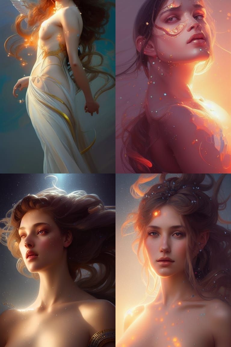 Majestic Starfish Goddess Portrait in 8K Resolution