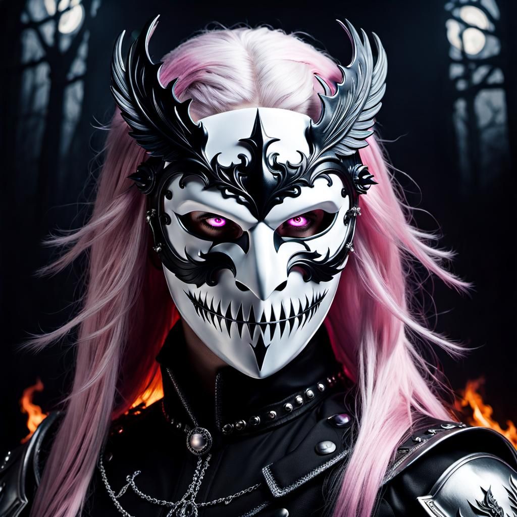 Spectre with Crow Mask in Dark Medieval Dungeon