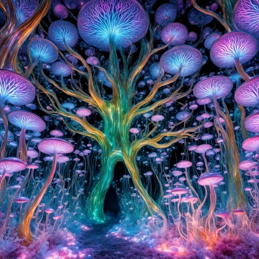 Psychedelic Centaur in Vivid Colors