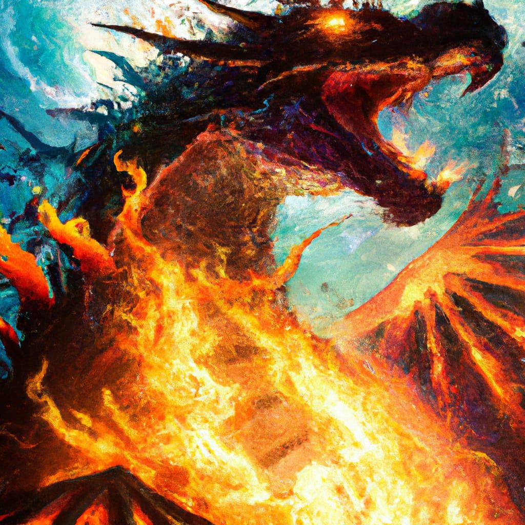 Godzilla: Fire and Water Astral Illustration