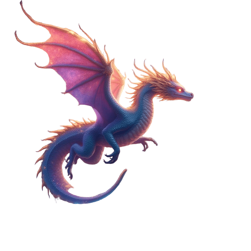 Celestial Dragon Soaring Through a Cosmic Nebula