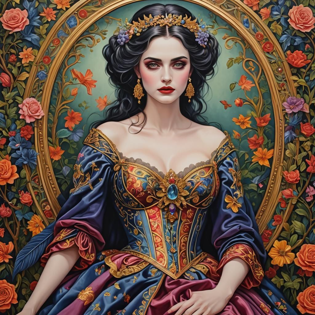 Nested Ladies: A Hyperrealistic Gouache Painting