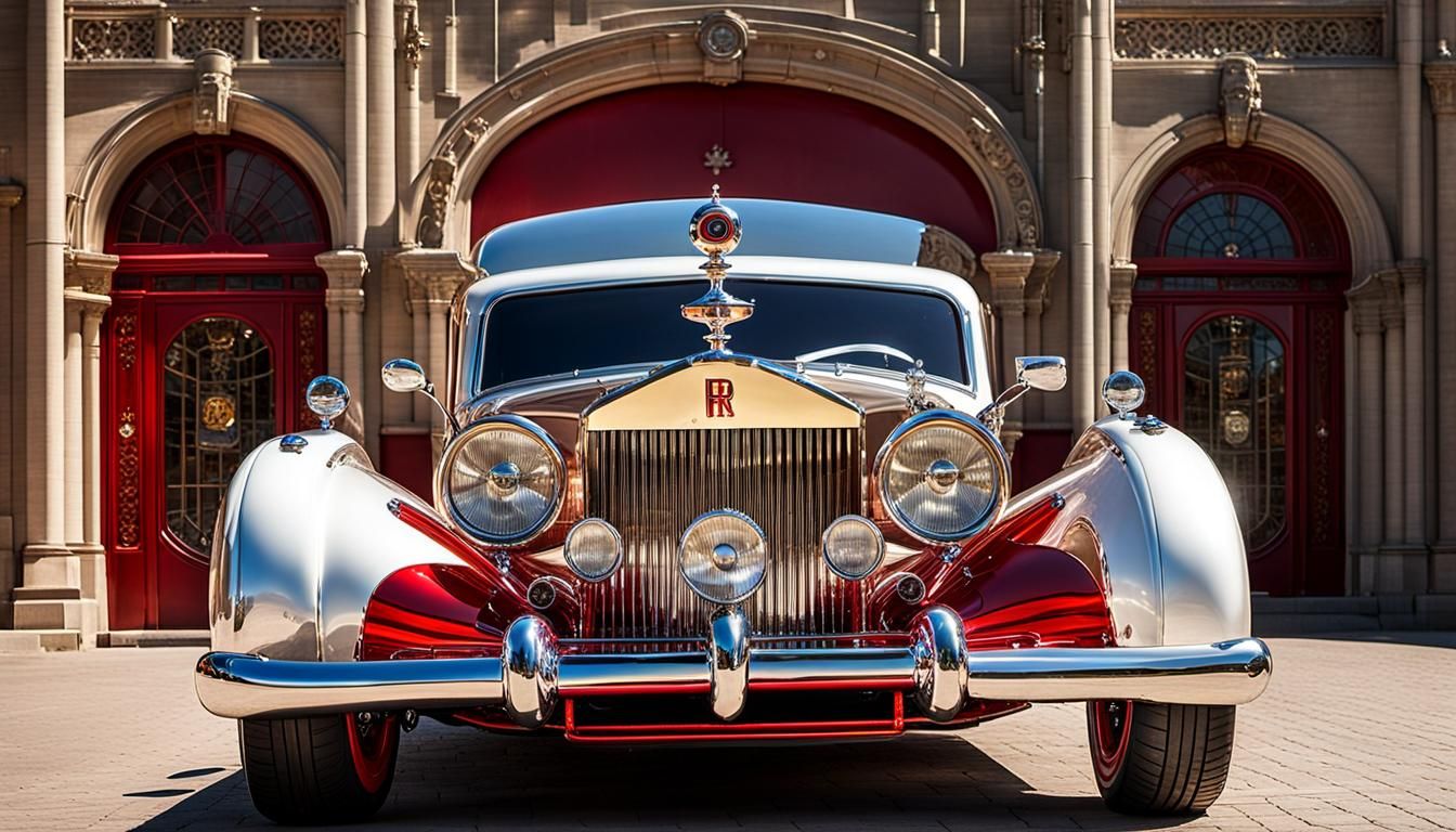 Steampunk Rolls-Royce Hot Rod in White-Gold