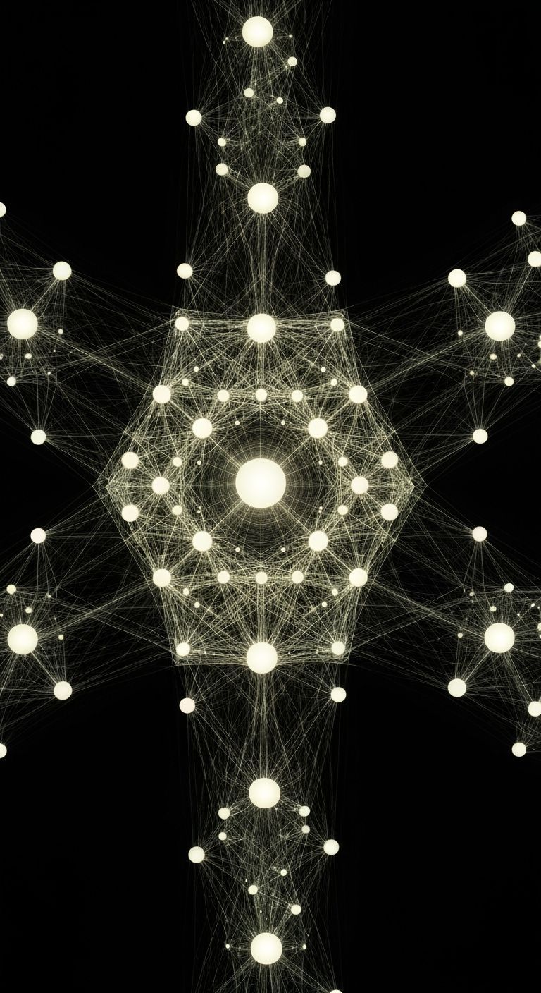 Abstract Inner Peace With Glowing Geometric Lights