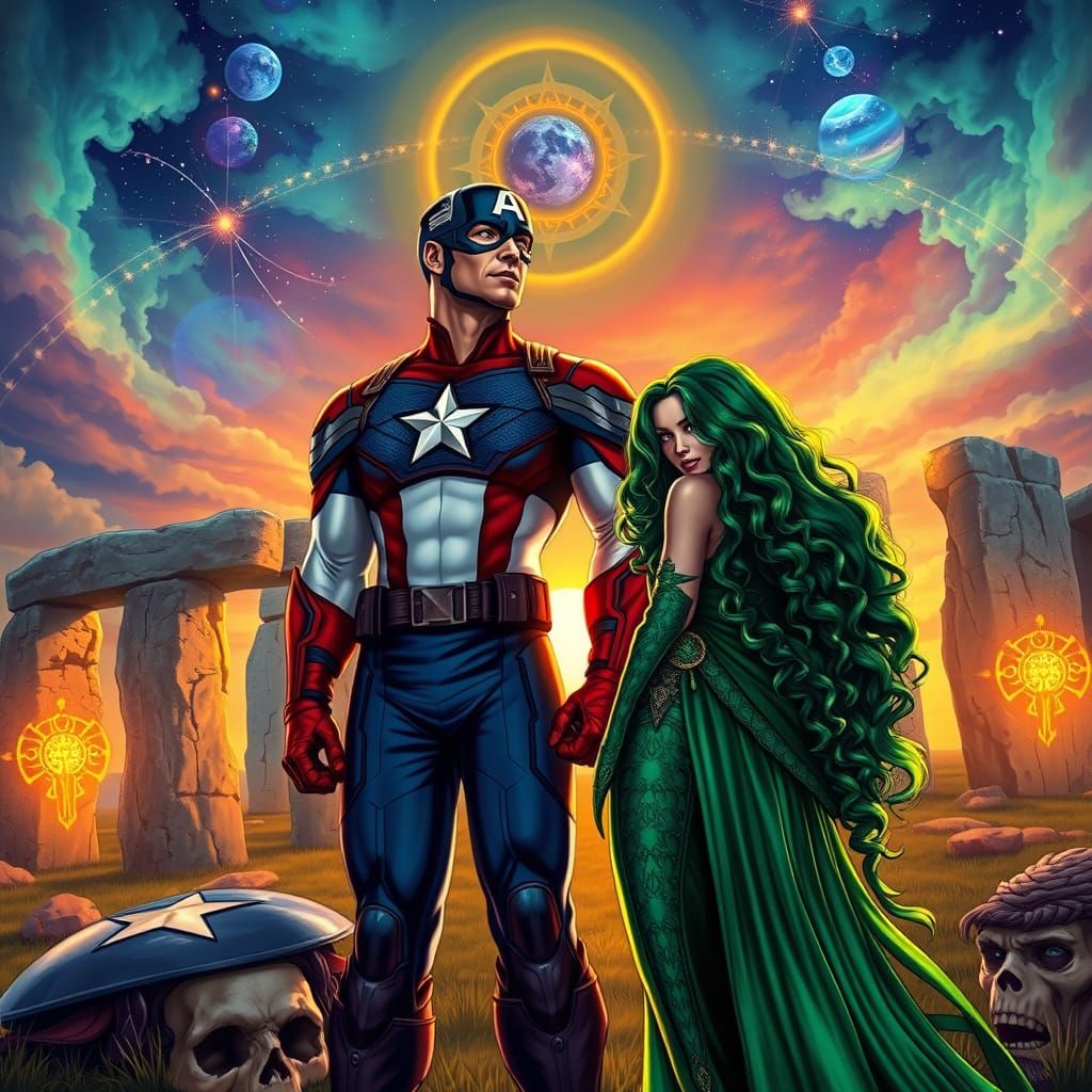 Cosmic Celtic Gods Unite Captain America and Poison Ivy at S...