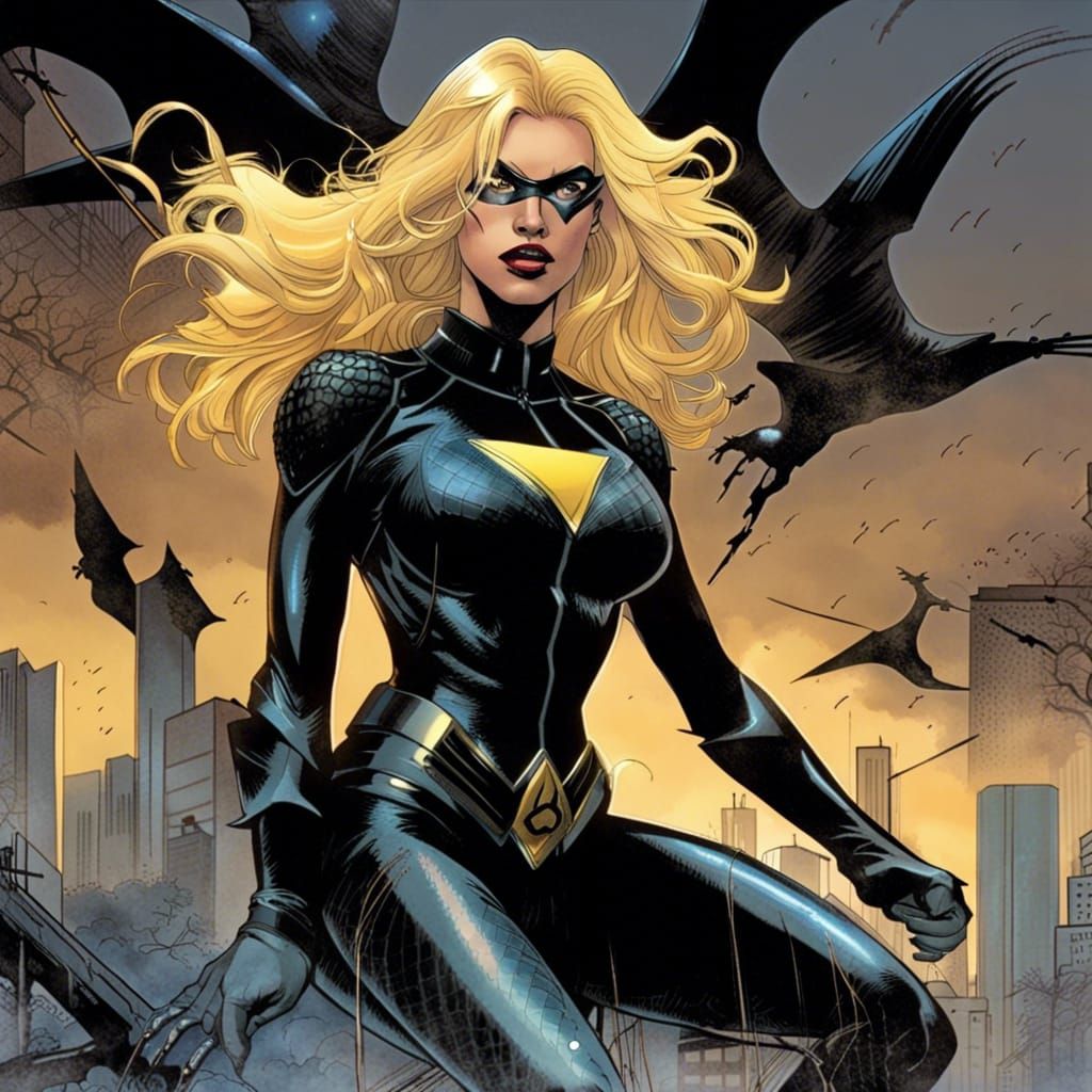 Detailed Matte Painting of Black Canary