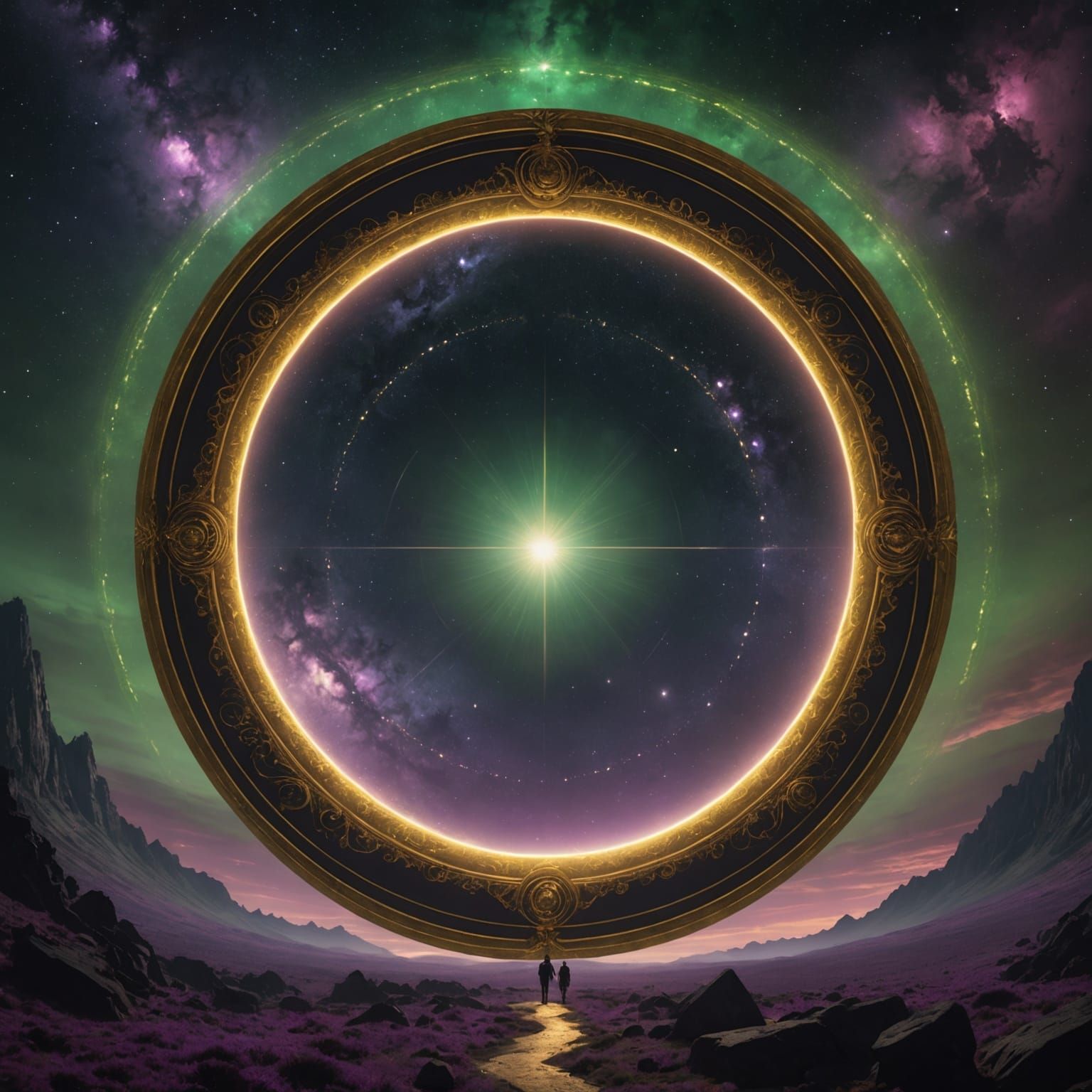 Circles of Light in the Universe: Digital Matte Painting