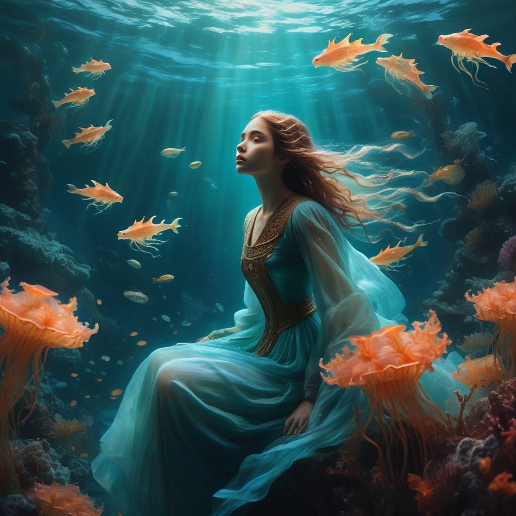 Majestic Sea Dragon and Dreamlike Underwater Realm