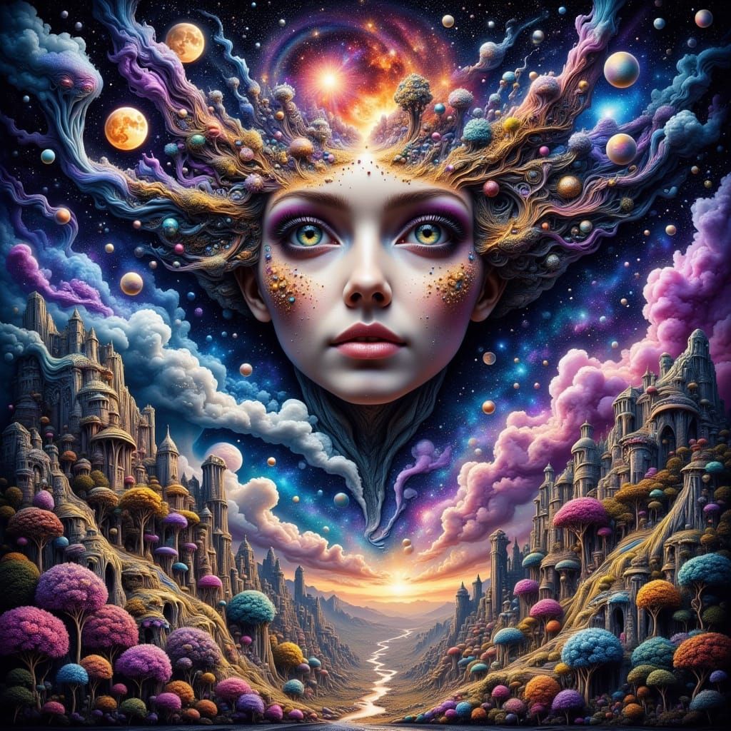 Spectacular Fantasy Landscapes with Mythical Creatures and M...