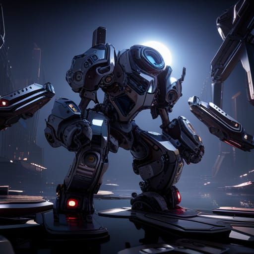 Futuristic Sci-Fi Mechs in Cinematic 3D Render