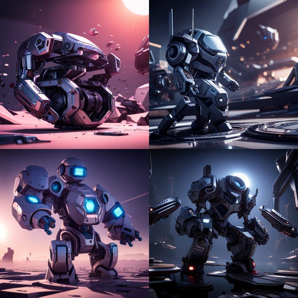 Detailed Sci-Fi Mech in Cinematic Style