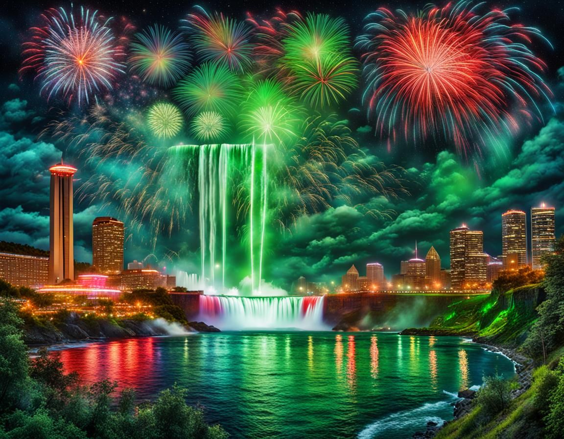 fireworks over Canada