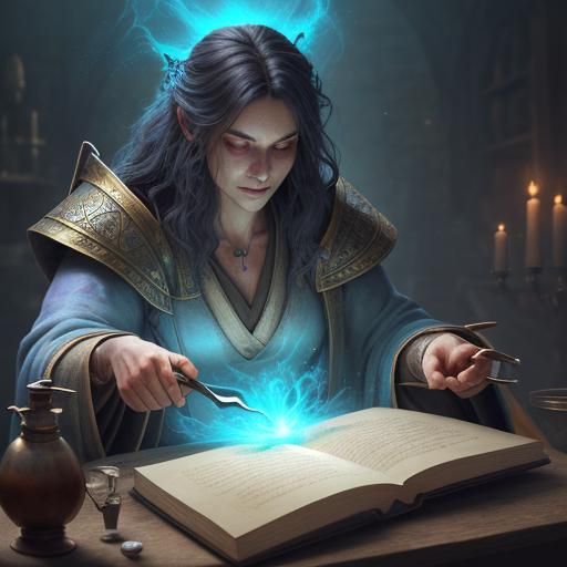 Ancient Alchemist's Laboratory in Golden Hour