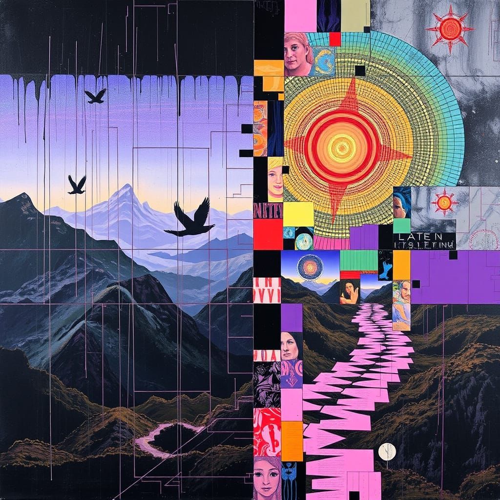 Surrealistic Pattern in Thick Wet Paint as Met Gala Window