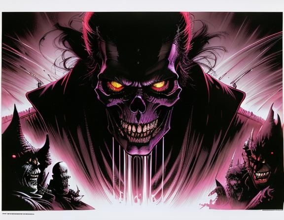 1950s Movie Monsters in Charcoal Drawing Style