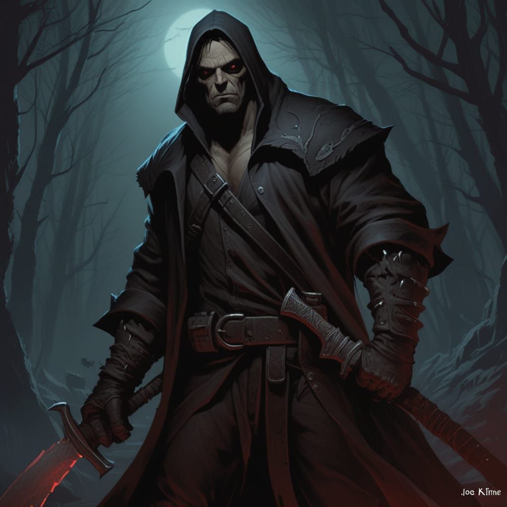 Grimdark Fantasy Scene in a Gritty Style