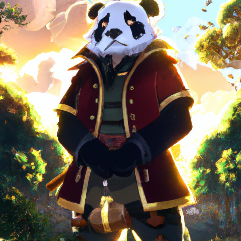 Panda in Hector's Outfit: Studio Ghibli Anime