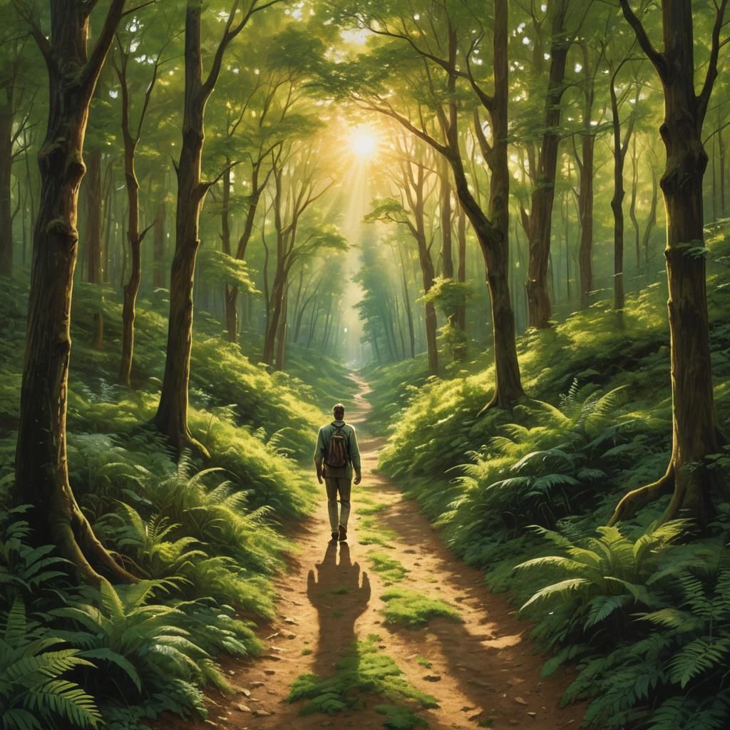 Serene Forest Path: A Journey of Truth