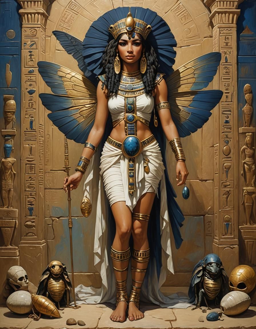 Egyptian Goddess Fairy in Ancient Egypt Style