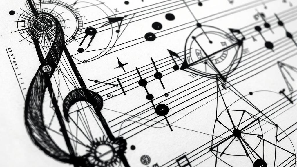 Surreal Graphic Score in Avant-Garde Fluxus Style