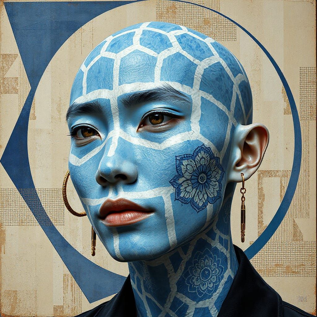 Surreal Figure in Whimsical Oil Painting Style