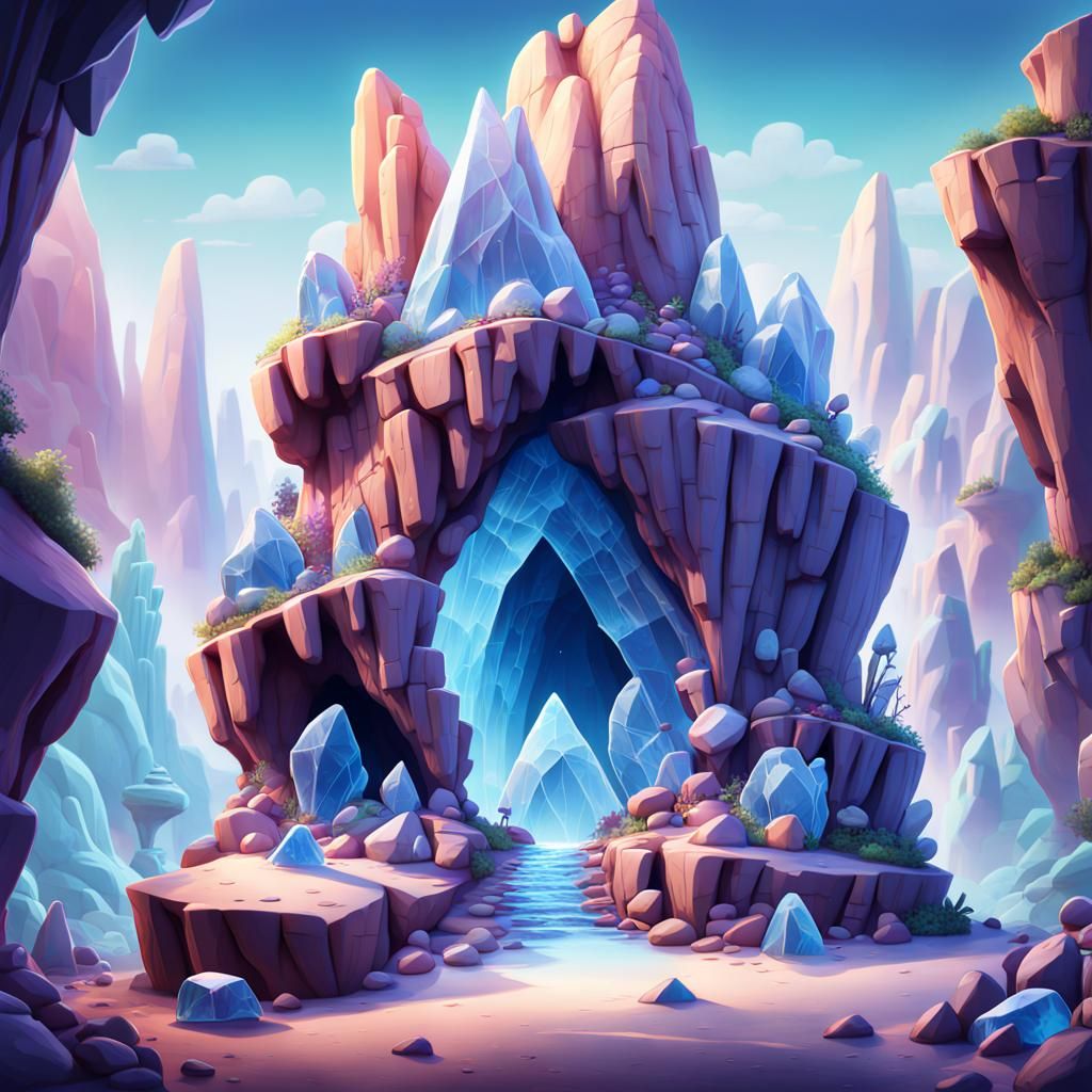 Crystal Caves: A Pixar Movie Poster Concept
