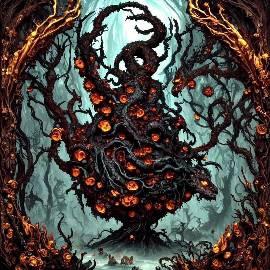 Dark Fantasy Fairy in Rococo-Horrorcore Style