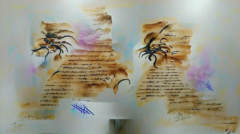 Calligraphy Art with Ancient and Cursive Scripts