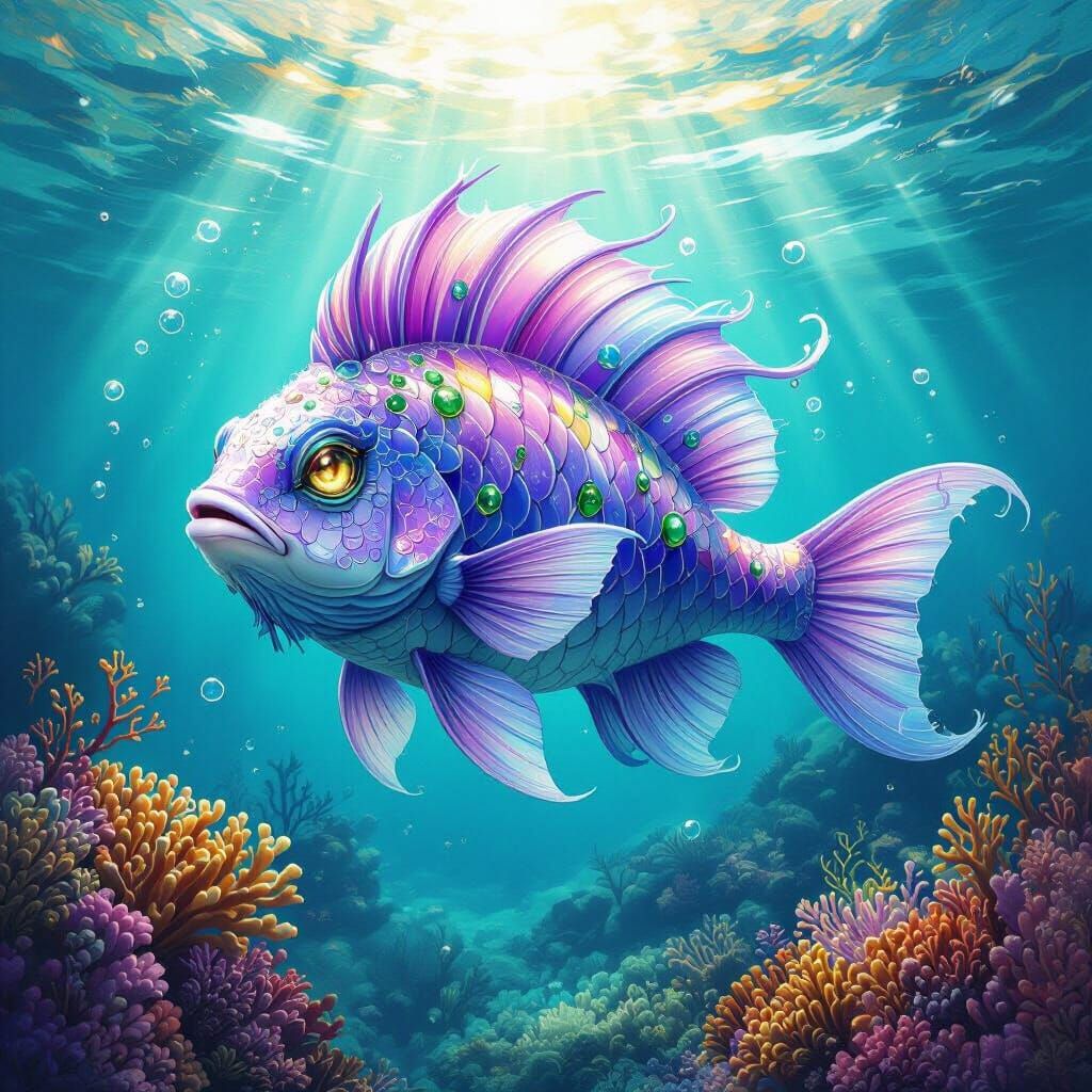 Amethyst Hippocampus Emerges in Realistic Colored Pencil Sty...