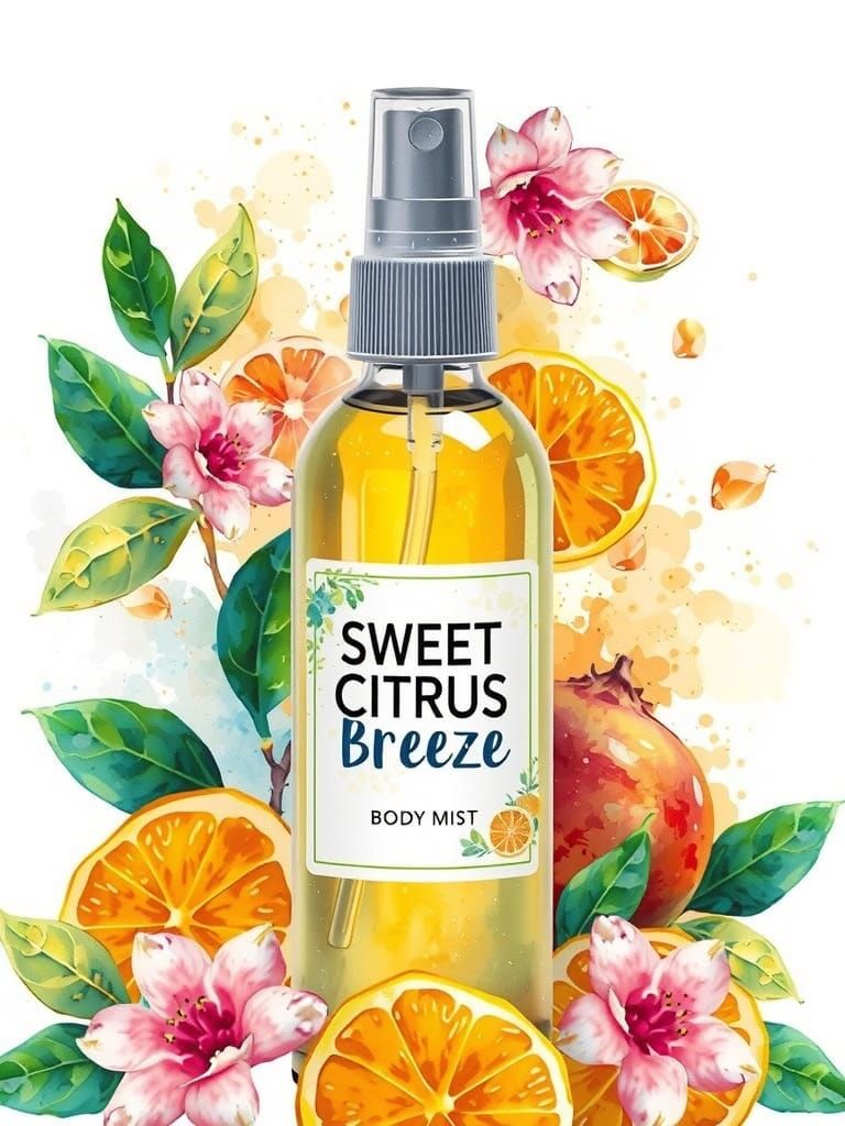 Hyper Realistic Body Mist in a Citrus Paradise
