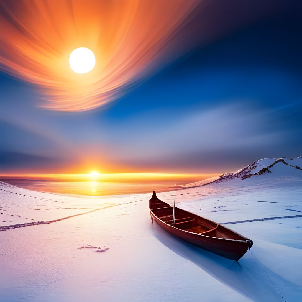 Calm Sunset Scene in Soft Colors