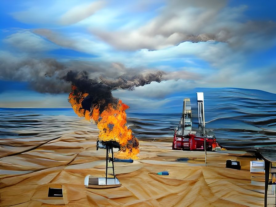 Hyperrealistic Oil Field Scene