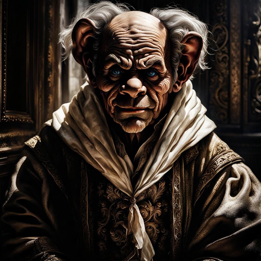 Calligraphic Matte Painting of Deformed Teddy Bear