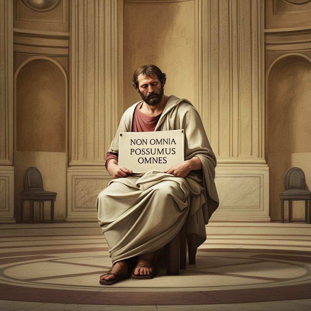 Ancient Roman Philosopher in Forum Contemplation