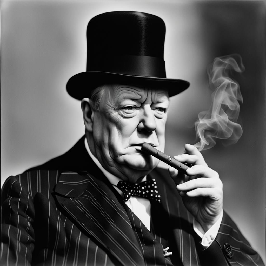 Contemplative Portrait of a Man Smoking