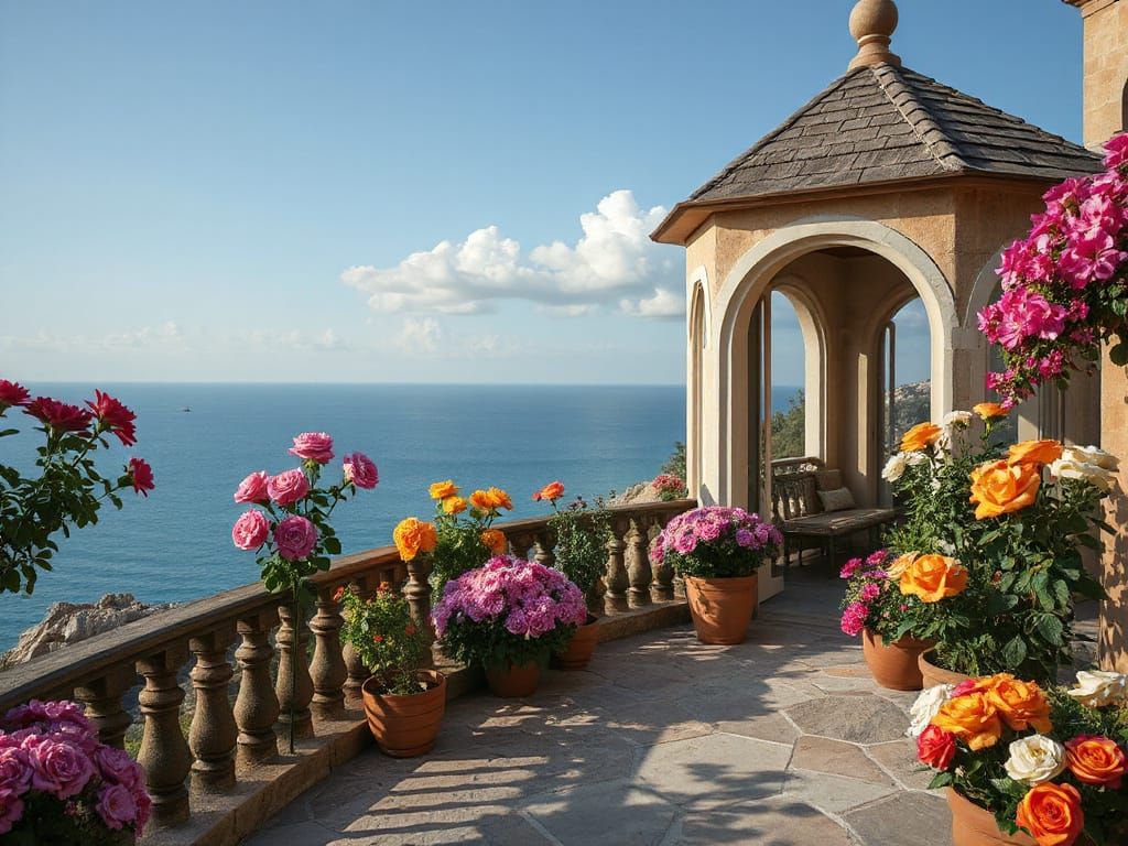 Maximalist Botanical Hidey Hole on Island Cliff Retreat