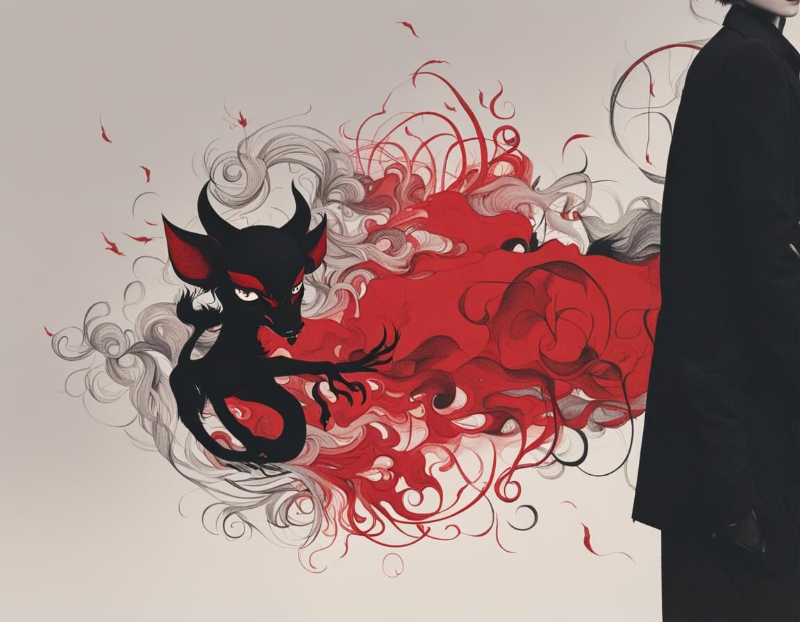 Stylized AI Image of a She-Devil
