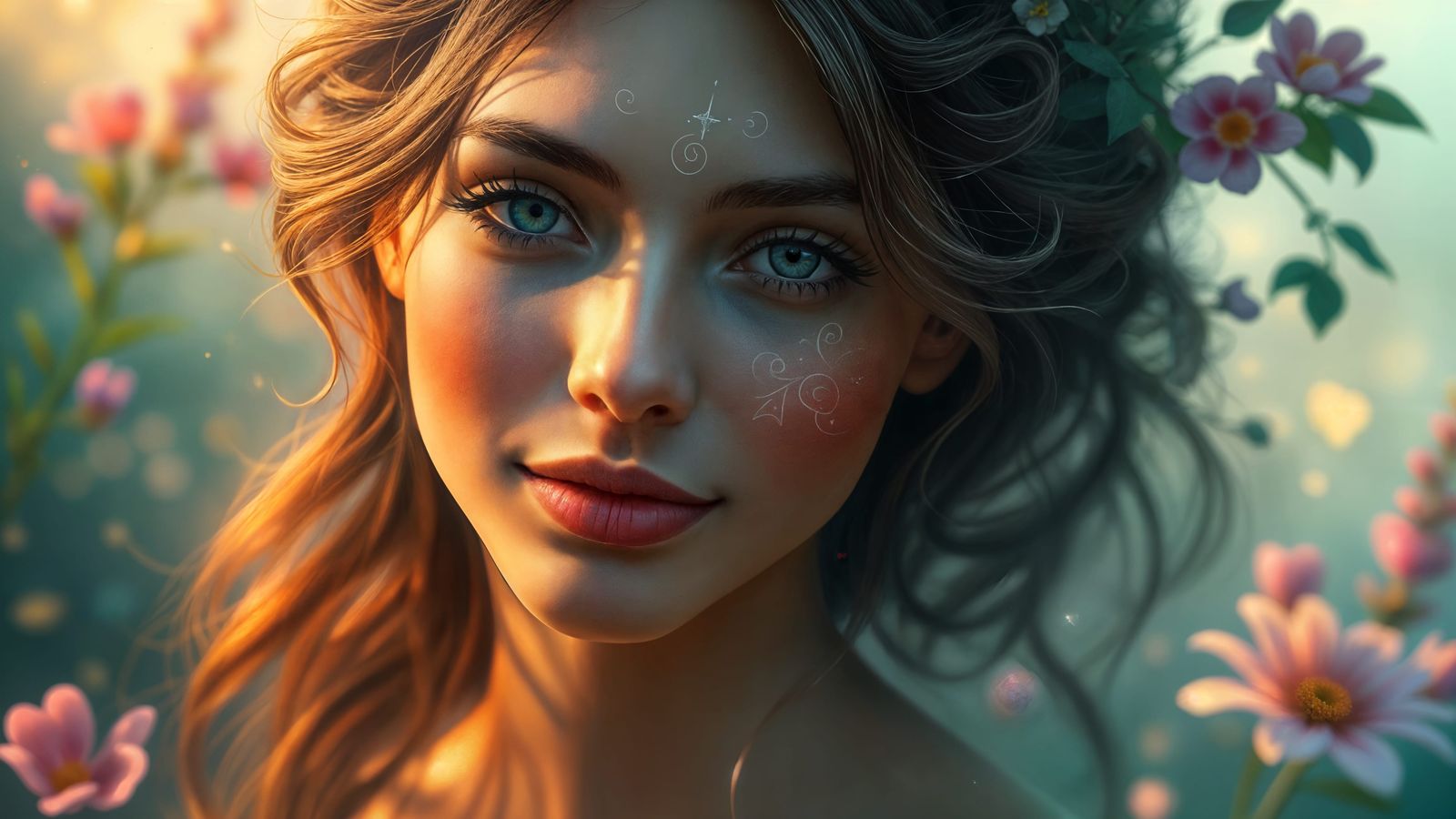 Surreal Moment of Love in Enchanting Fantasy World