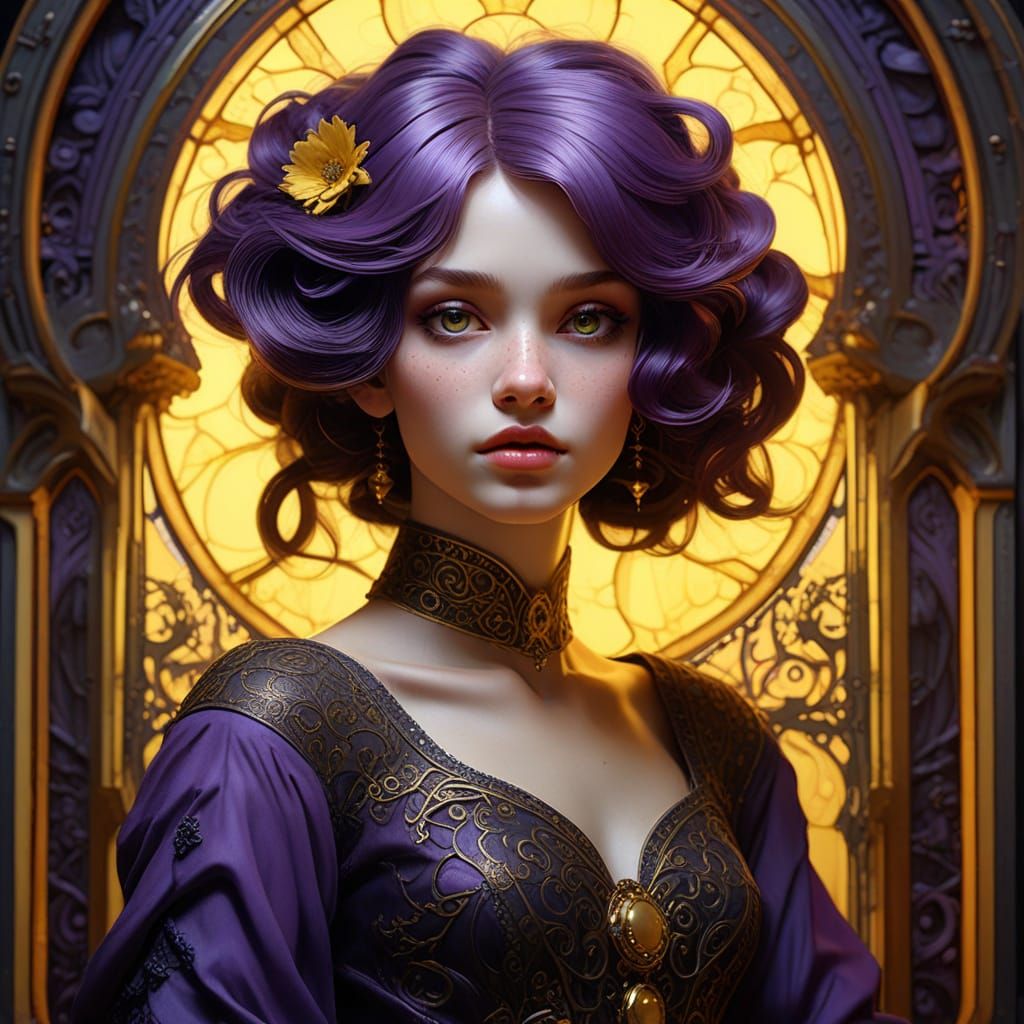 Ethereal Woman with Expressive Eyes in Dark Fantasy Art