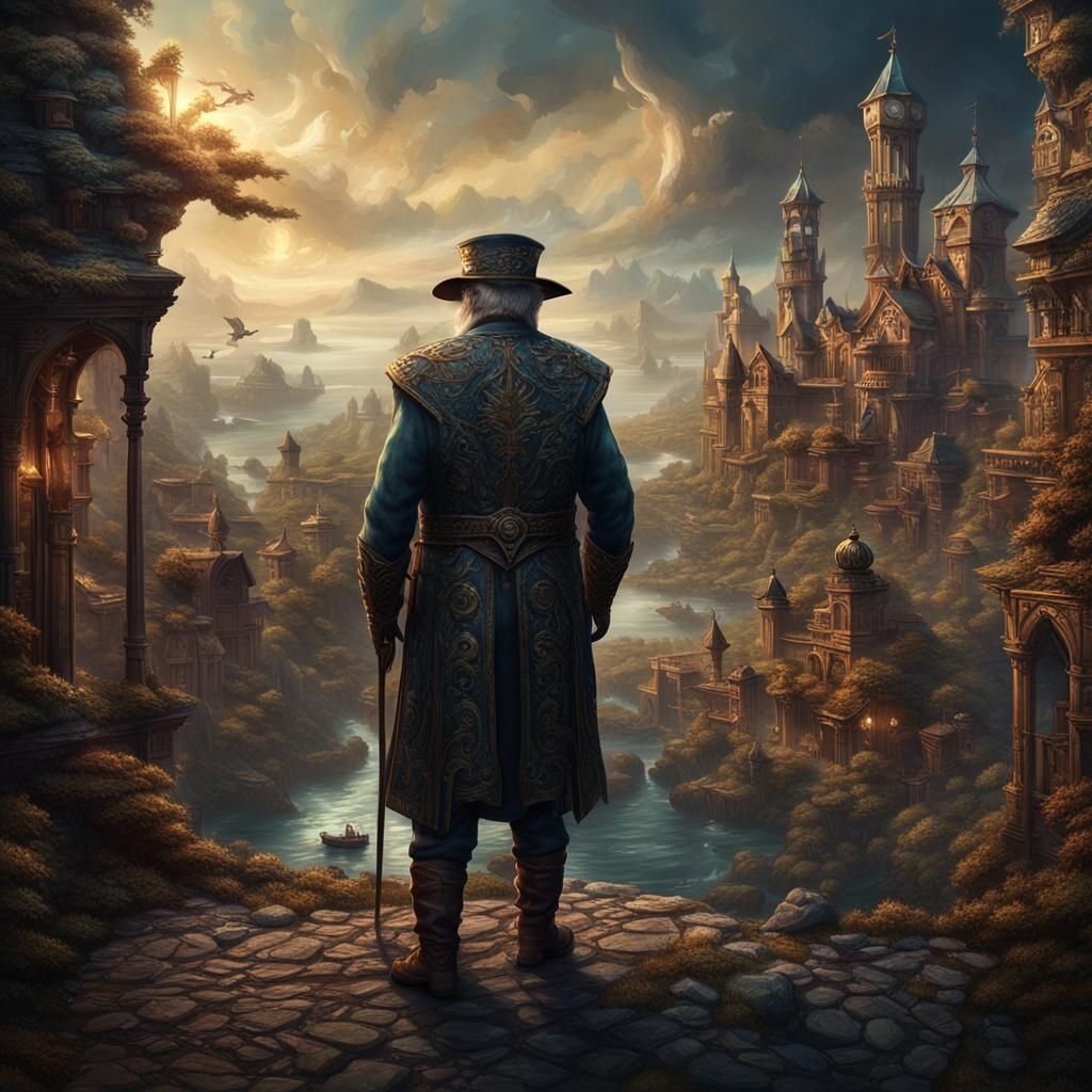 Old Man From Space in Detailed Matte Painting