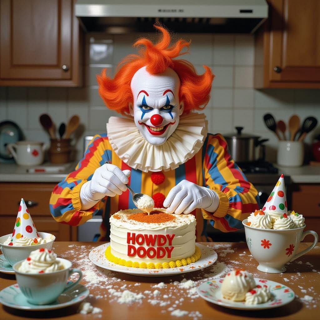 Mischievous Clown's Spicy Cake Surprise