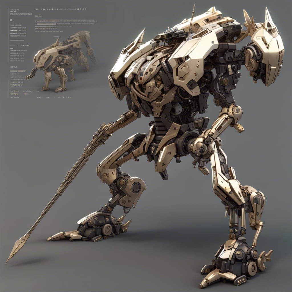 Futuristic Mecha Centaur in 8K Resolution